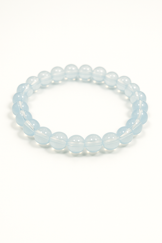 Natural Opalite Crystal Bracelet – 8mm Beads – Reiki Healing Energy – Calming & Balancing Stone – Stretchable Gemstone Bracelet for Men & Women