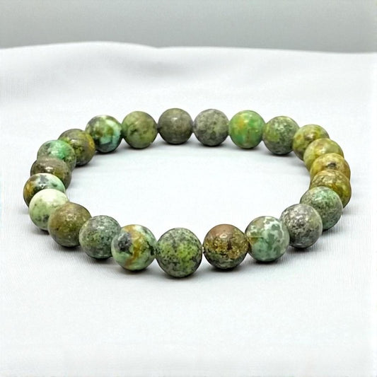African Turquoise Bracelet for Women Men’s Gifts – Natural Stone Stretchable Beaded Bracelet for Inner Growth, Positive Energy & Transformation