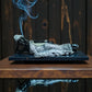 BLUNETRA Midnight Crystal-Engraved Reclining Buddha – Divine Peace & Healing Energy
