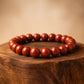 BLUNERA Red Jasper Natural Stone Bracelet – Natural Stone Stretchable Beaded Bracelet for Strength, Grounding & Vitality