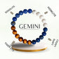 BLUNERA™ Gemini Zodiac (Mithun Rashi) Healing Crystal Bracelet For Wealth, Health, Stress Relief & Family Harmony  Comes with FREE Natural Pyrite Stone