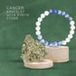 BLUNERA™ Handmade Cancer Zodiac (Karka Rashi) Healing Crystal Bracelet For Wealth, Love & Wellness  Comes with FREE Natural Pyrite Stone
