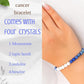 BLUNERA™ Handmade Cancer Zodiac (Karka Rashi) Healing Crystal Bracelet For Wealth, Love & Wellness  Comes with FREE Natural Pyrite Stone
