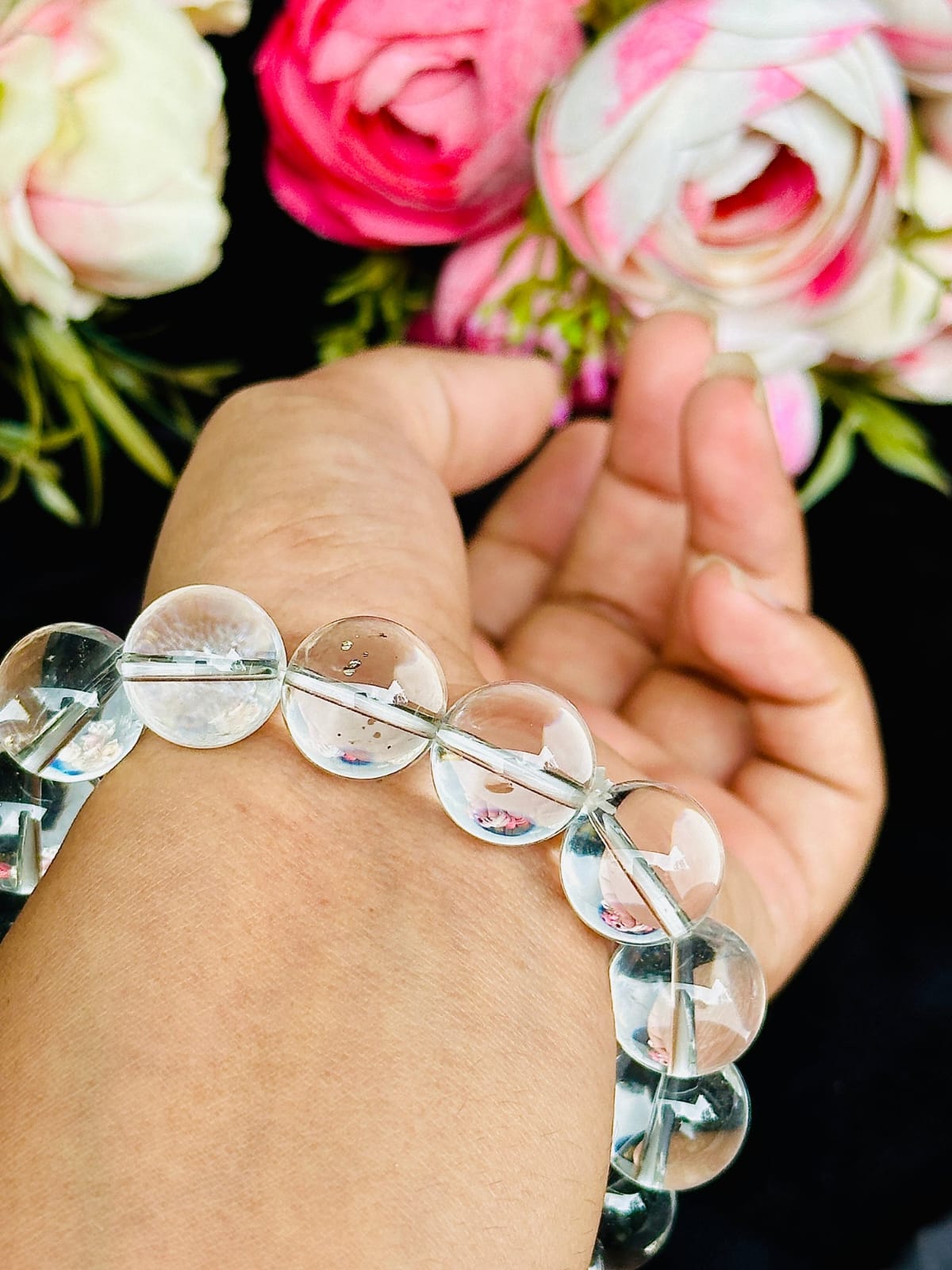 BLUNETRA™ Clear Quartz Crystal Bracelet for Women Natural Energy Healing | Elegant Everyday Essential