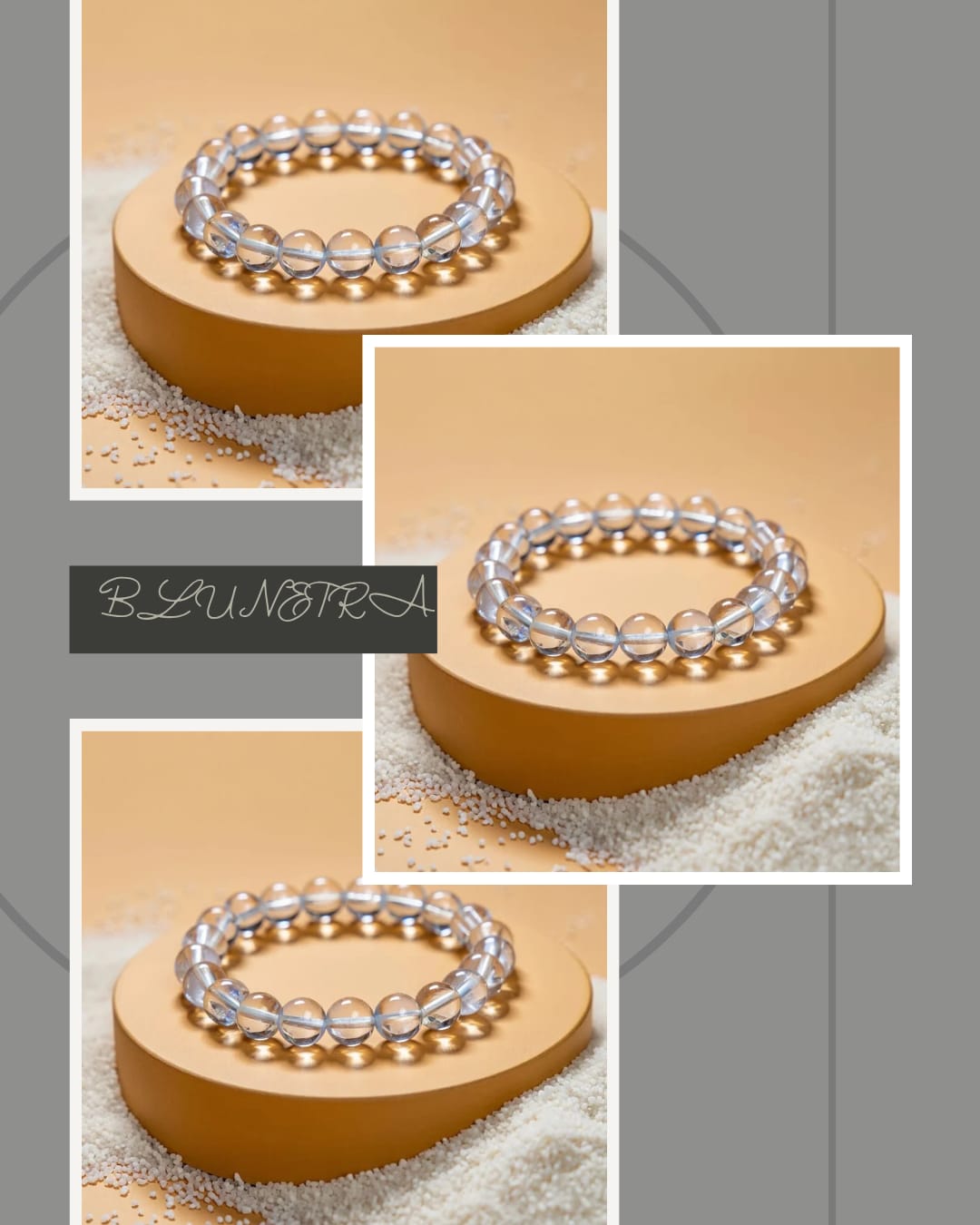 BLUNETRA™ Clear Quartz Crystal Bracelet for Women Natural Energy Healing | Elegant Everyday Essential