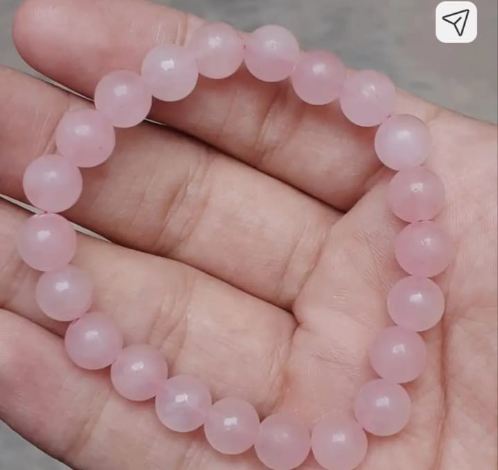 BLUNETRA™ Rose Quartz Crystal Bracelet for Women Natural Energy Healing | Love, Peace & Emotional Balance