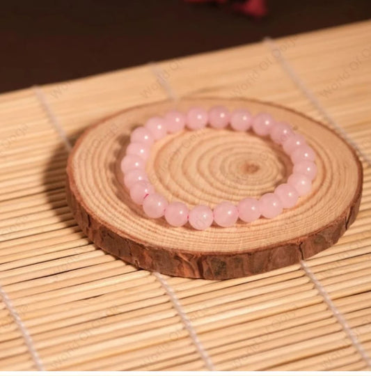 BLUNETRA™ Rose Quartz Crystal Bracelet for Women Natural Energy Healing | Love, Peace & Emotional Balance