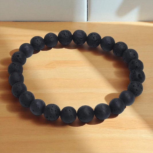 Natural Black Lava Stone Bracelet