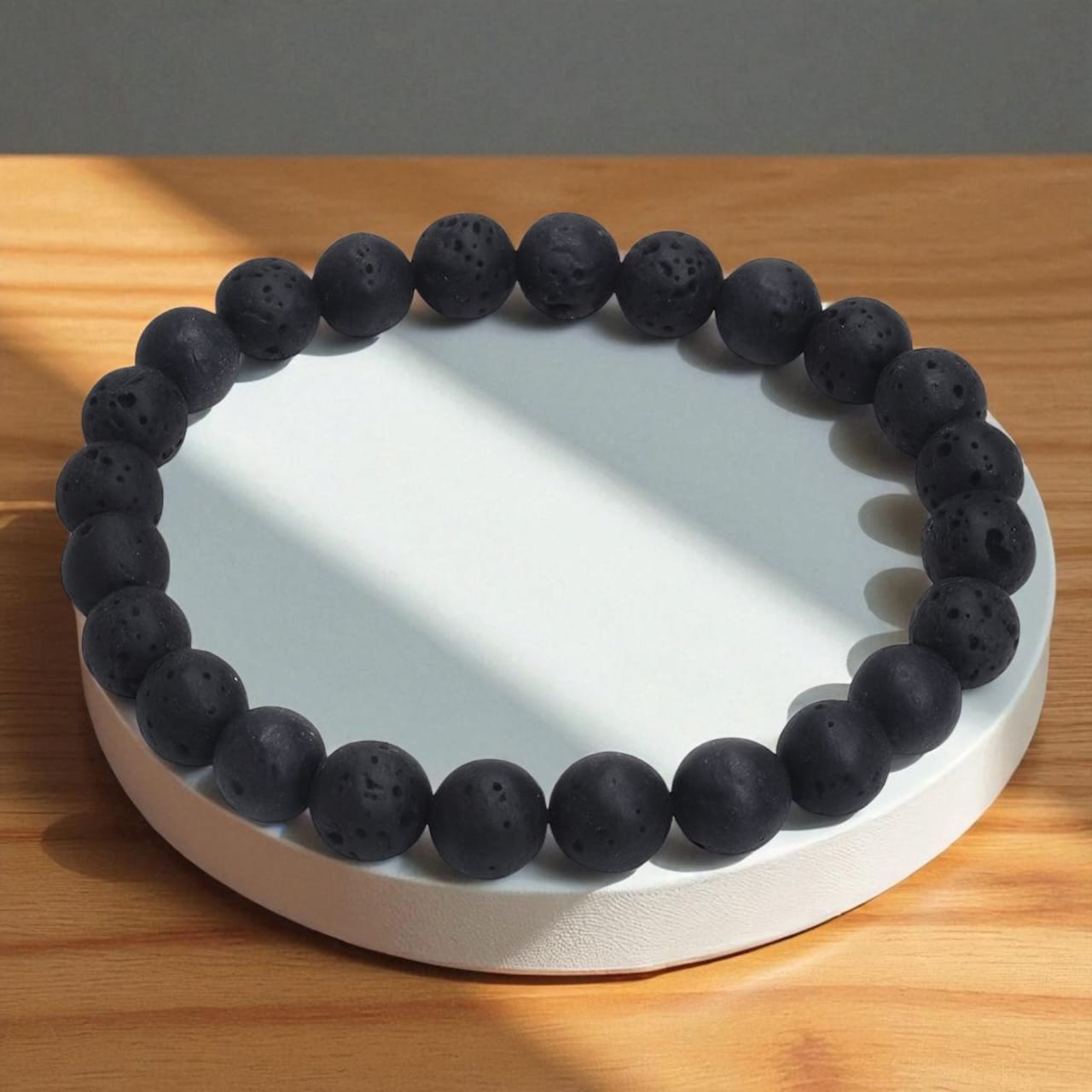 Natural Black Lava Stone Bracelet