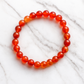 Carnelian Bracelet – Natural Stone Stretchable Beaded Bracelet for Energy, Motivation & Creativity(8mm Gemstone Beaded Stechable)